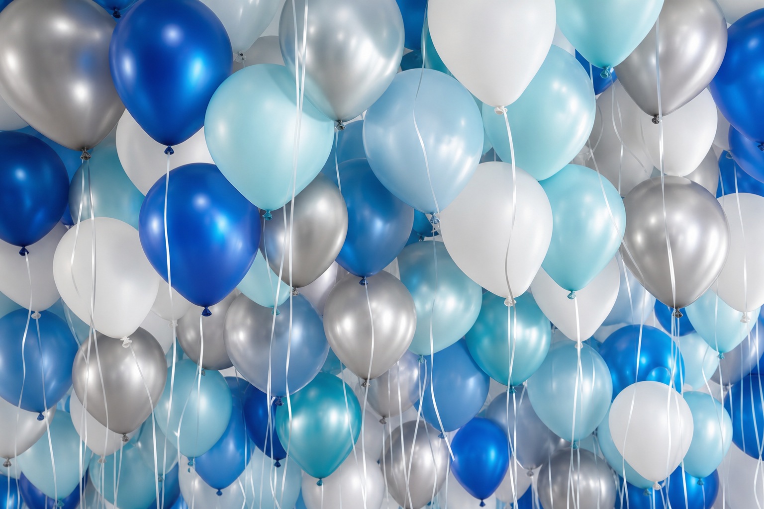 Preview for Blue Silver Balloon Background