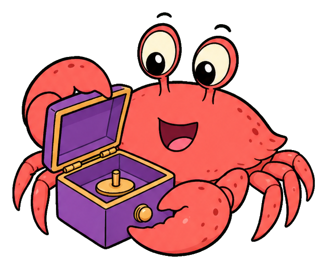Preview for Crab Music Box Sticker
