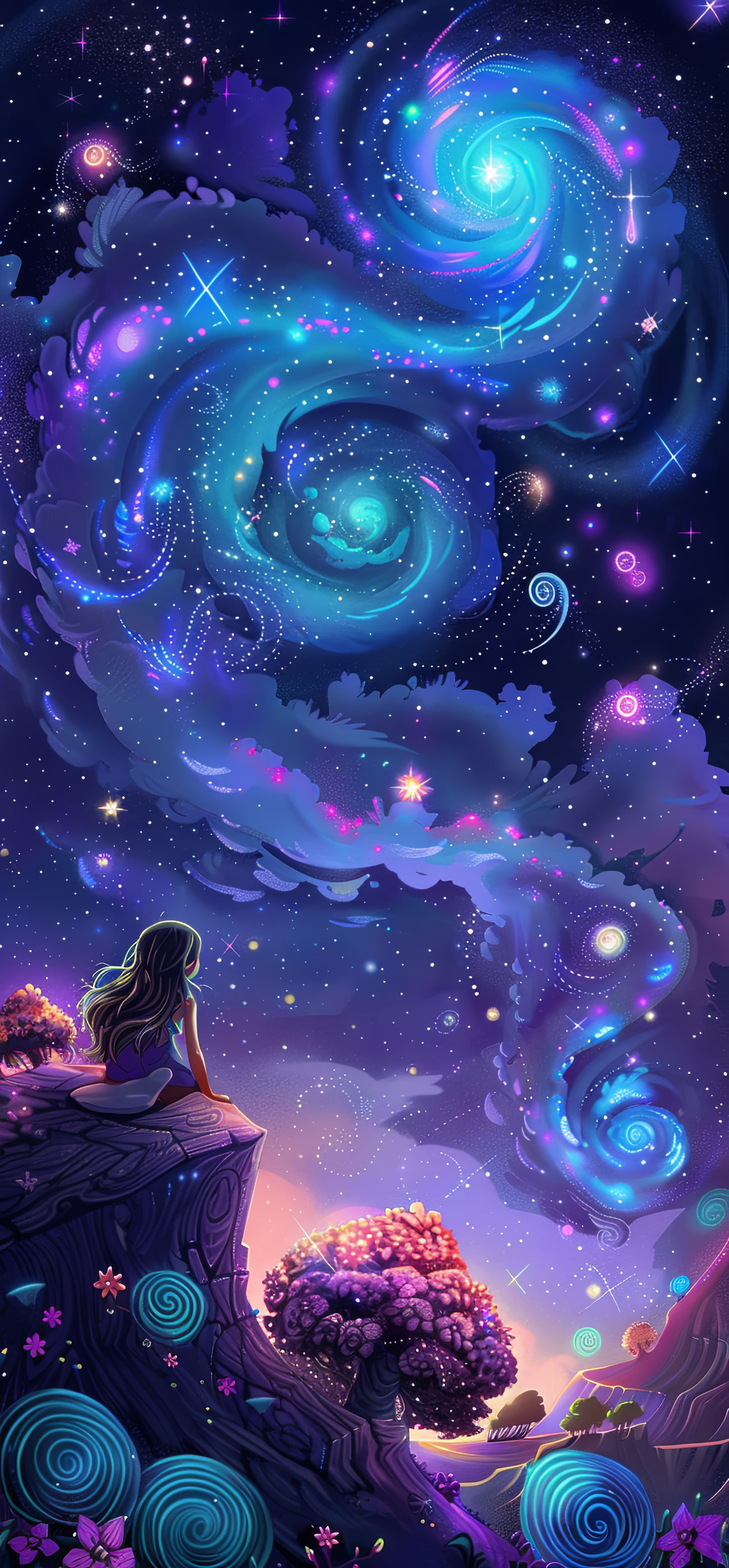 Preview for Dreamy-galaxy-illustration-astrophotography-phone-background-9e9a5