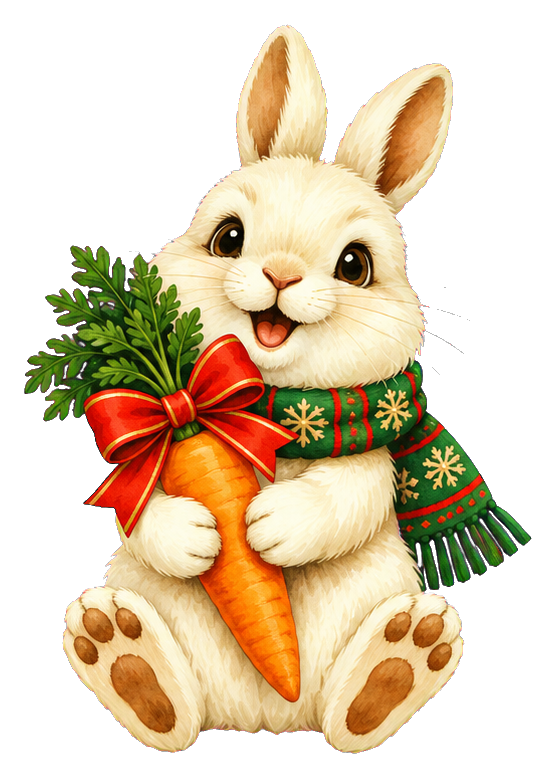 Preview for Christmas Rabbit With Carrot Gift
