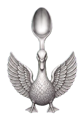 Preview for Swan Spoon Surreal Sticker