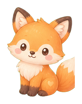 Preview for Tiny Fox Kawaii Sticker Graphic