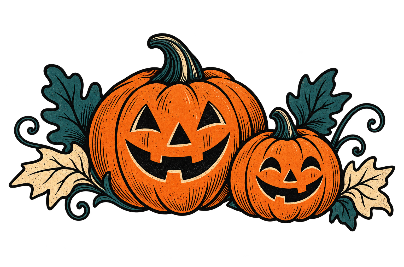 Preview for Vintage Folk Art Pumpkin Sticker