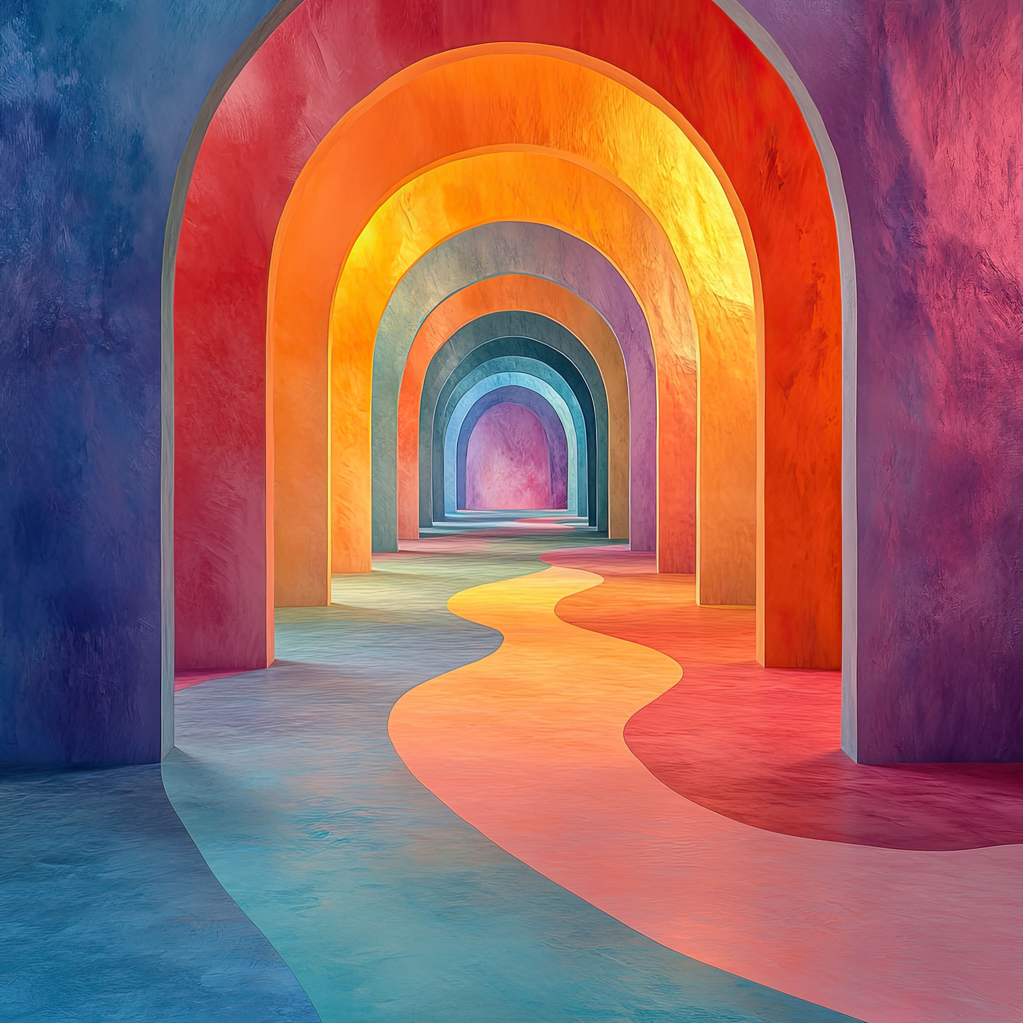 Preview for Rainbow-archway-tunnel-design-whimsical-backdrop-background-4ac5a