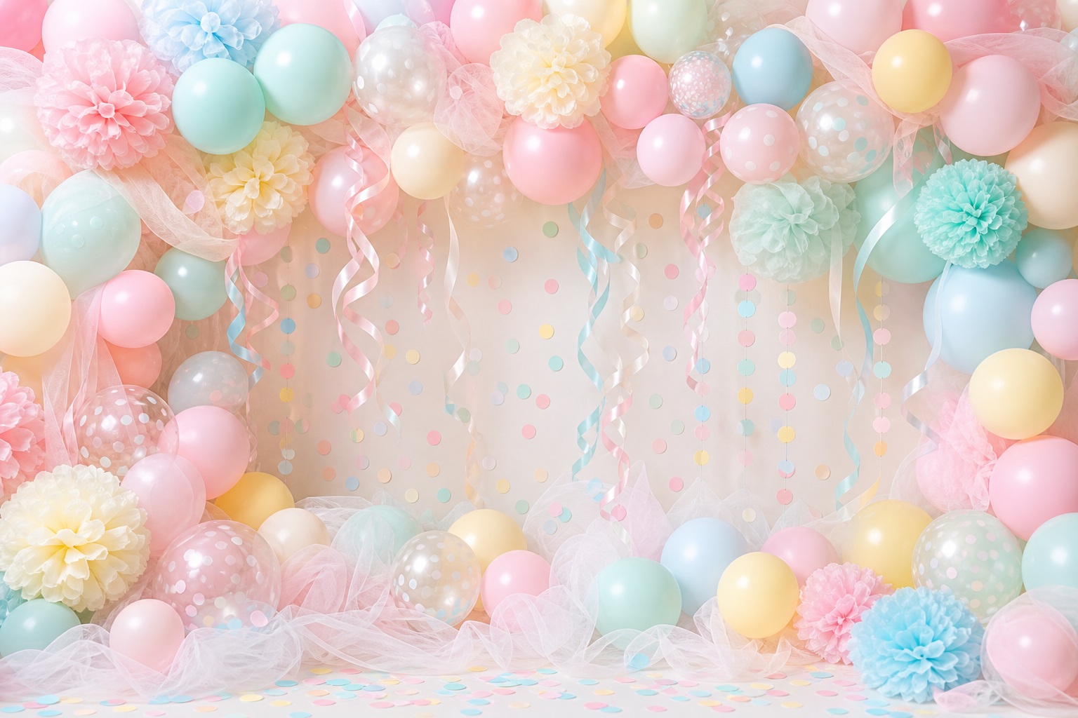 Preview for Pastel Baby Shower Balloons Background