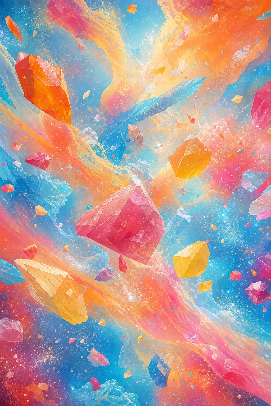 Preview for Colorful Cosmic Prism Halos Background