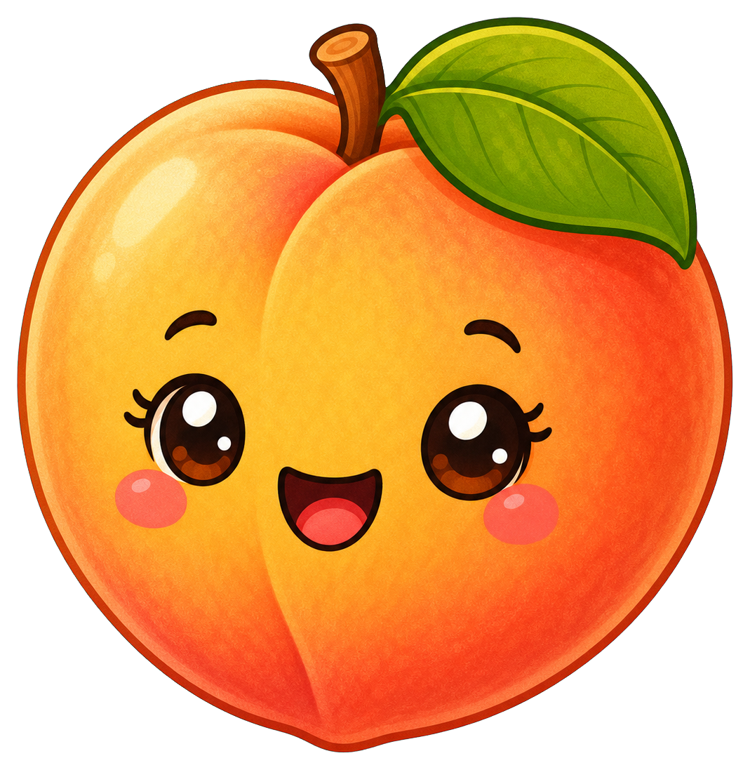 Preview for Cute Peach Sticker Graphic