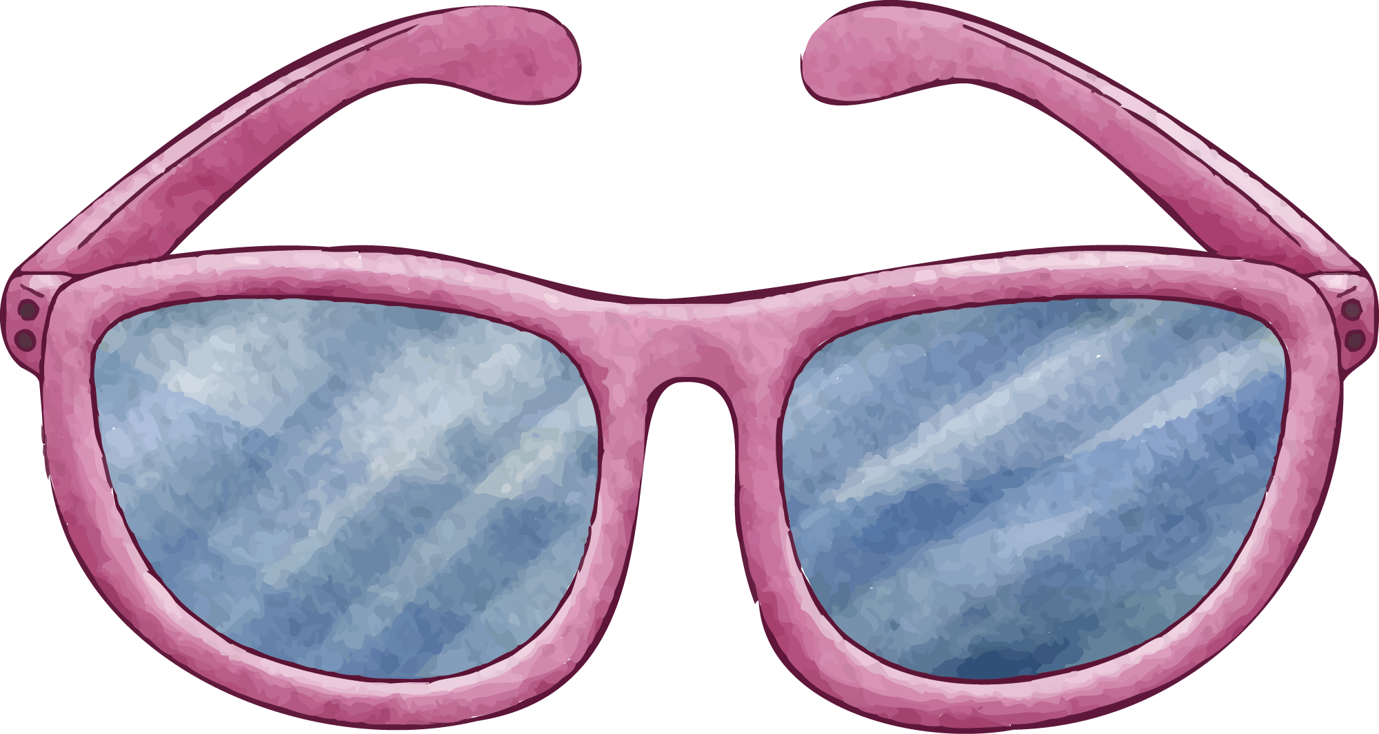 Preview for Pink-sunglasses-fashion-summer-watercolor-sticker-b4a24