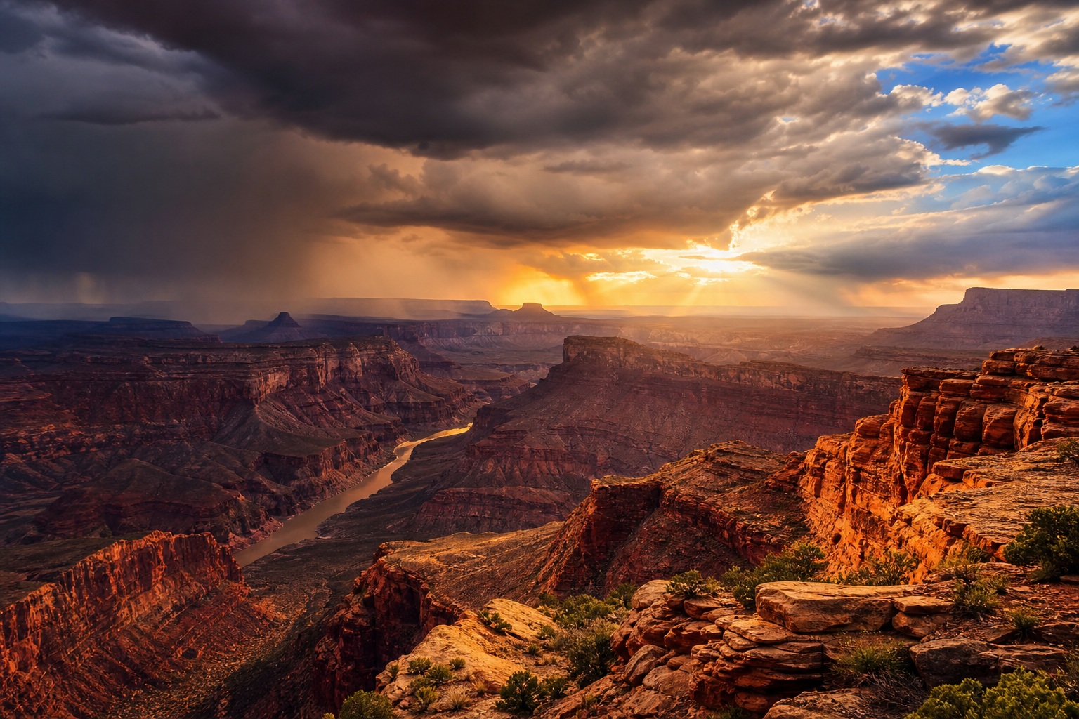 Preview for Canyon Desert Horizon Stock Background