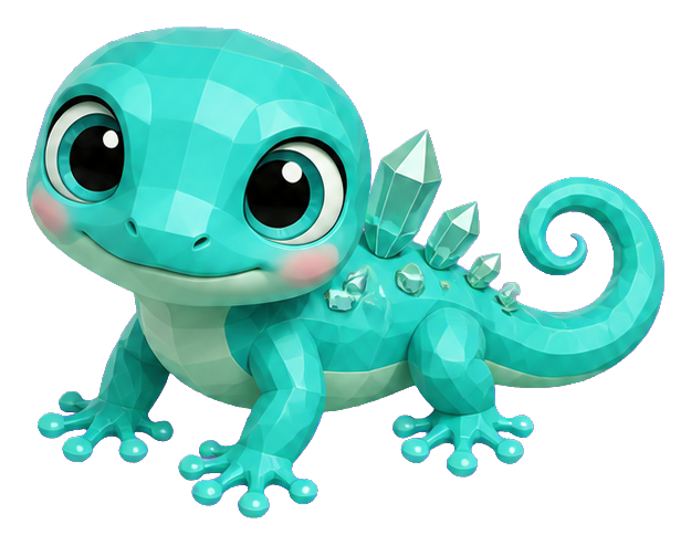 Preview for Geode Glitter Gecko Sticker