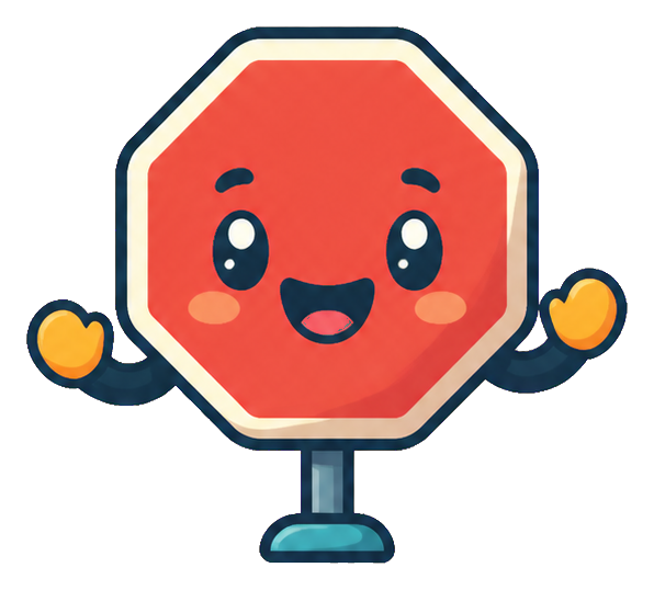 Preview for Smiling Stop Sign Sticker