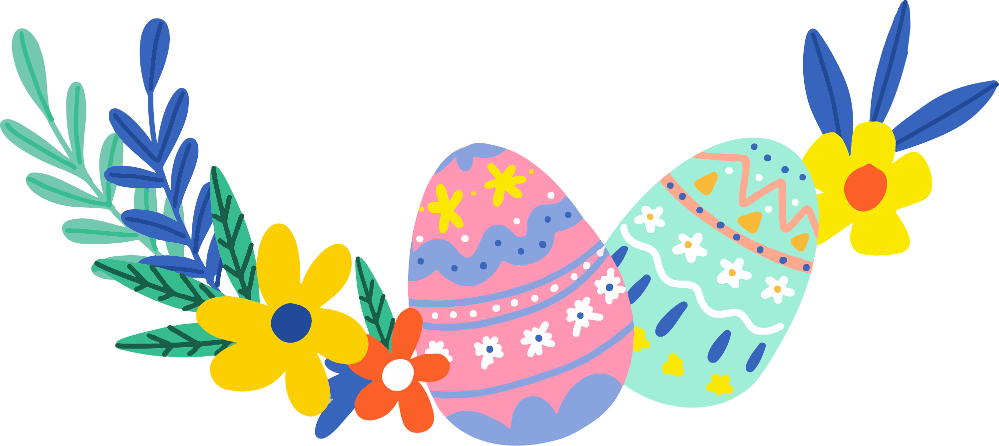 Preview for Easter-eggs-floral-decor-sticker-1830a