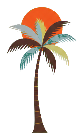 Preview for Palm Tree Sunset Sticker