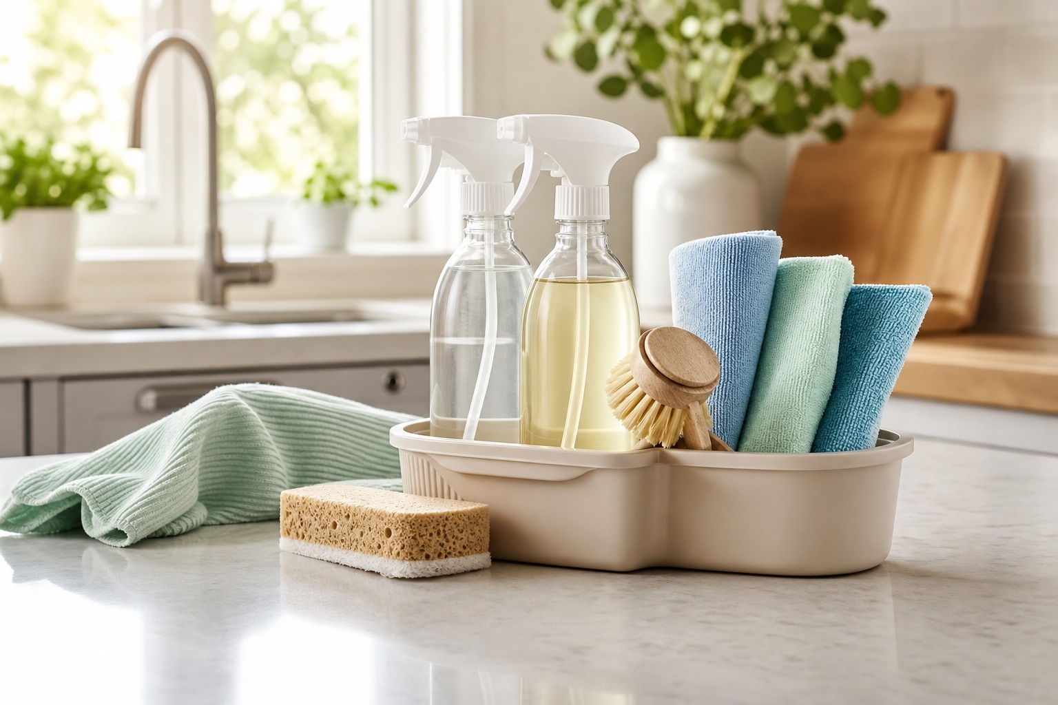 Preview for Home Cleaning Supplies Stock Background