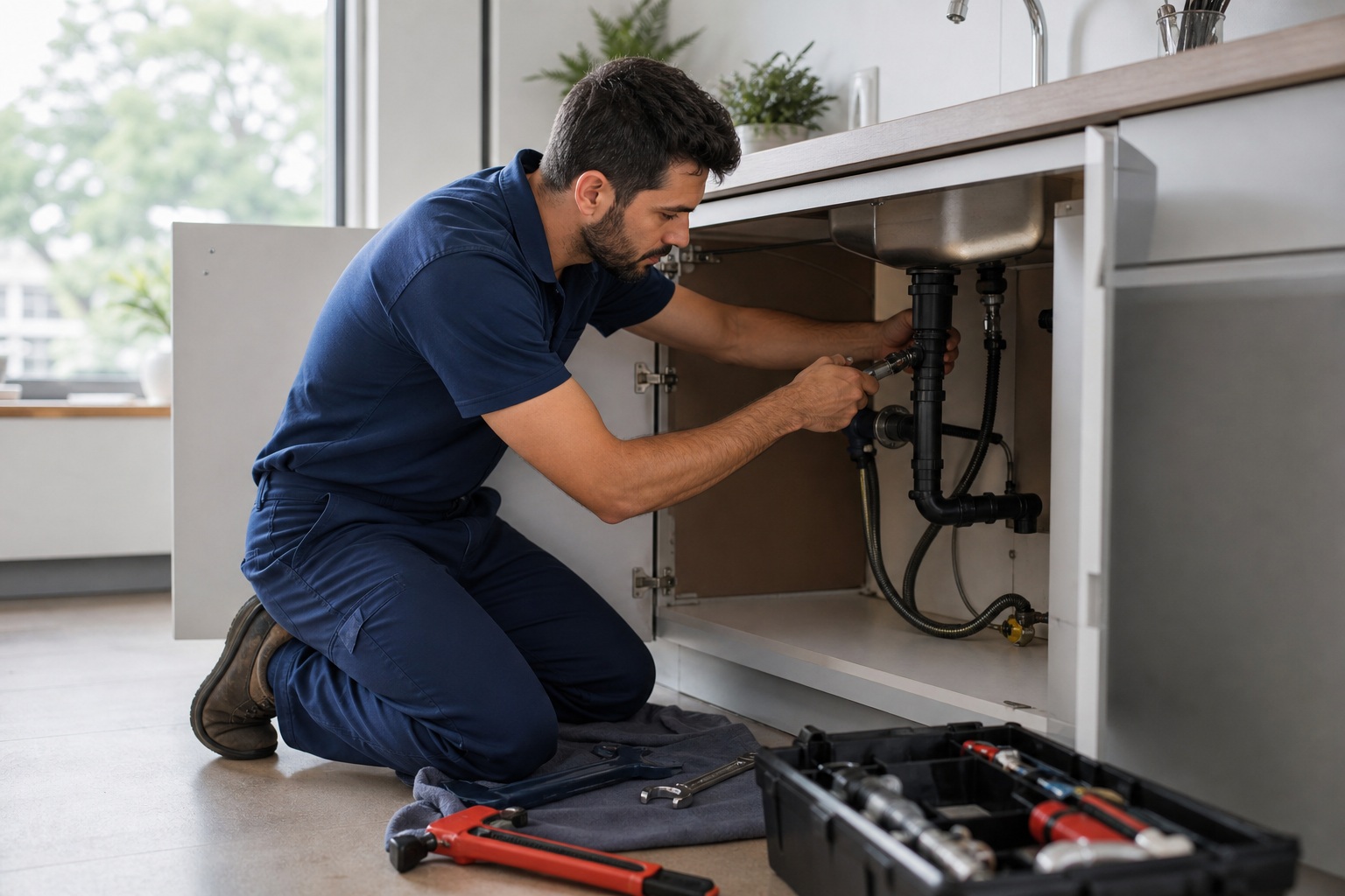 Preview for Plumber Repair Technician Stock Background