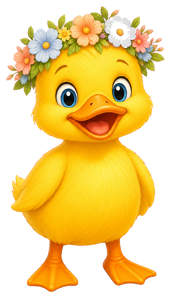 Preview for Flower Crown Duck Sticker