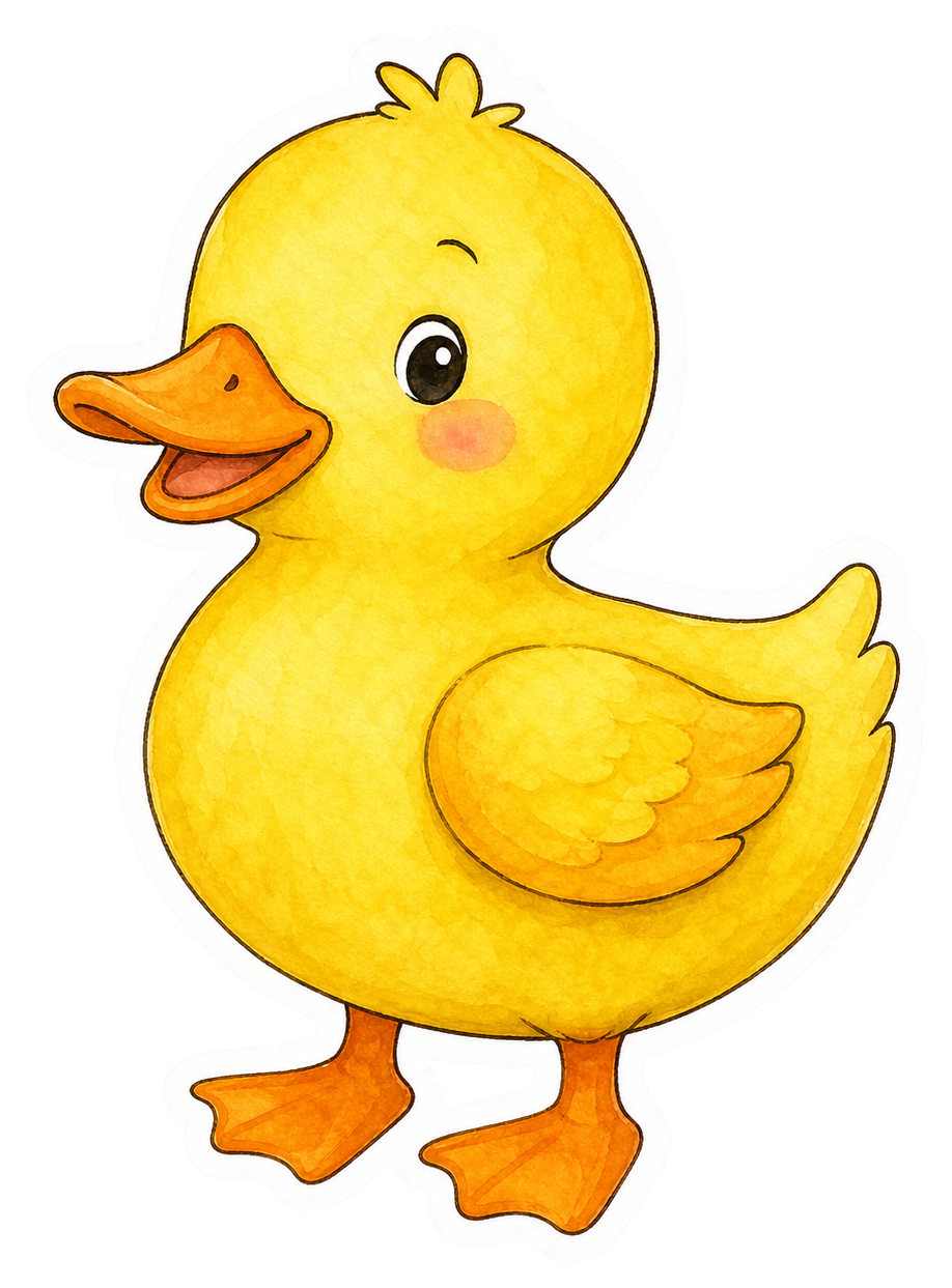 Preview for Cute Yellow Duck Sticker