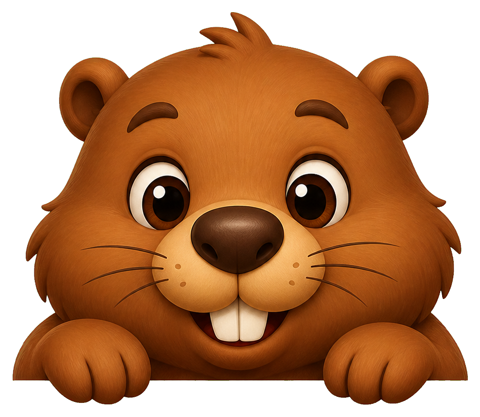 Preview for Beaver Peek Pose Sticker