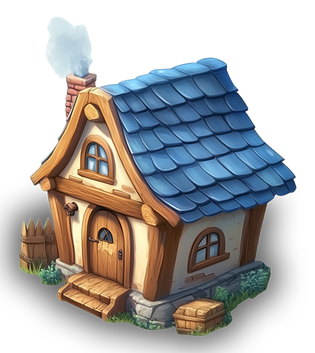 Preview for Cartoon-cottage-illustration-building-sticker-61801