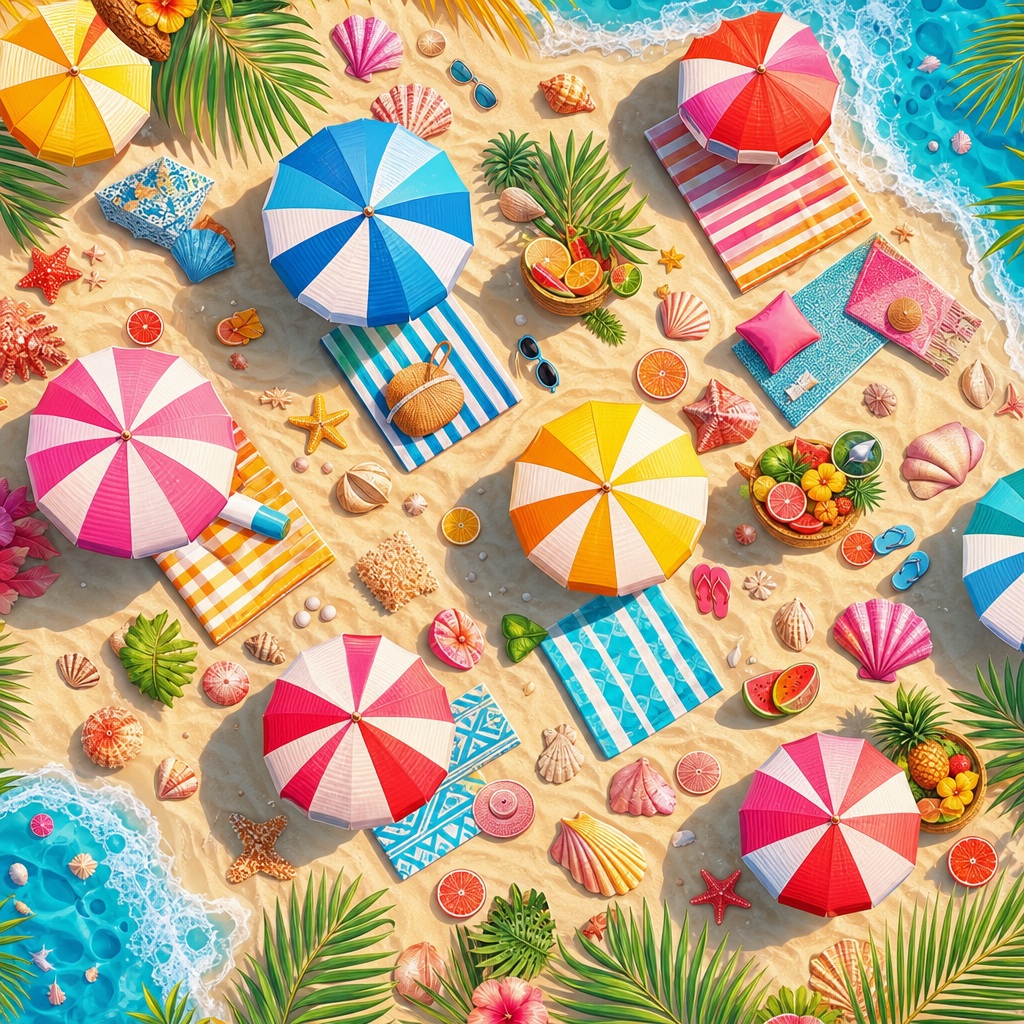 Preview for Summer Beach Pattern Background