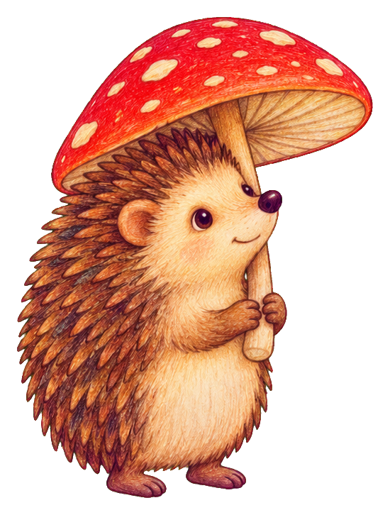 Preview for Woodland Hedgehog Mushroom Umbrella