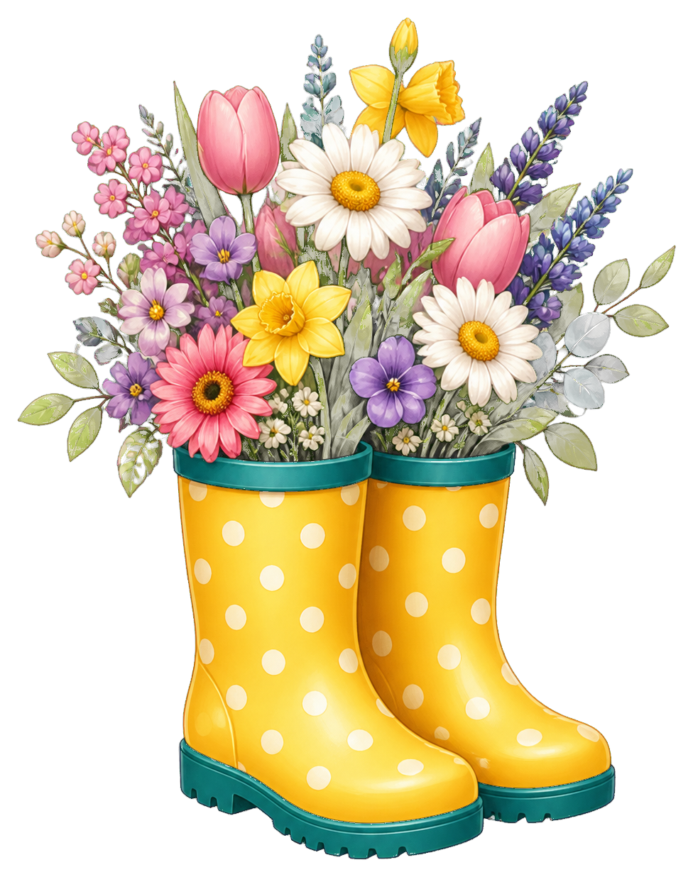 Preview for Rain Boots Flowers Sticker