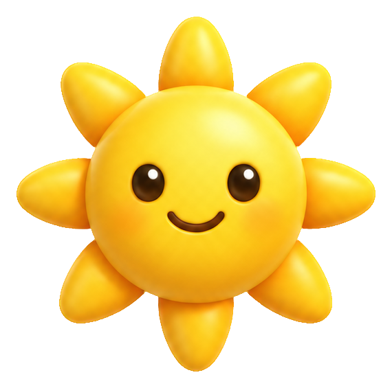Preview for 3d Happy Weather Smiling Sun