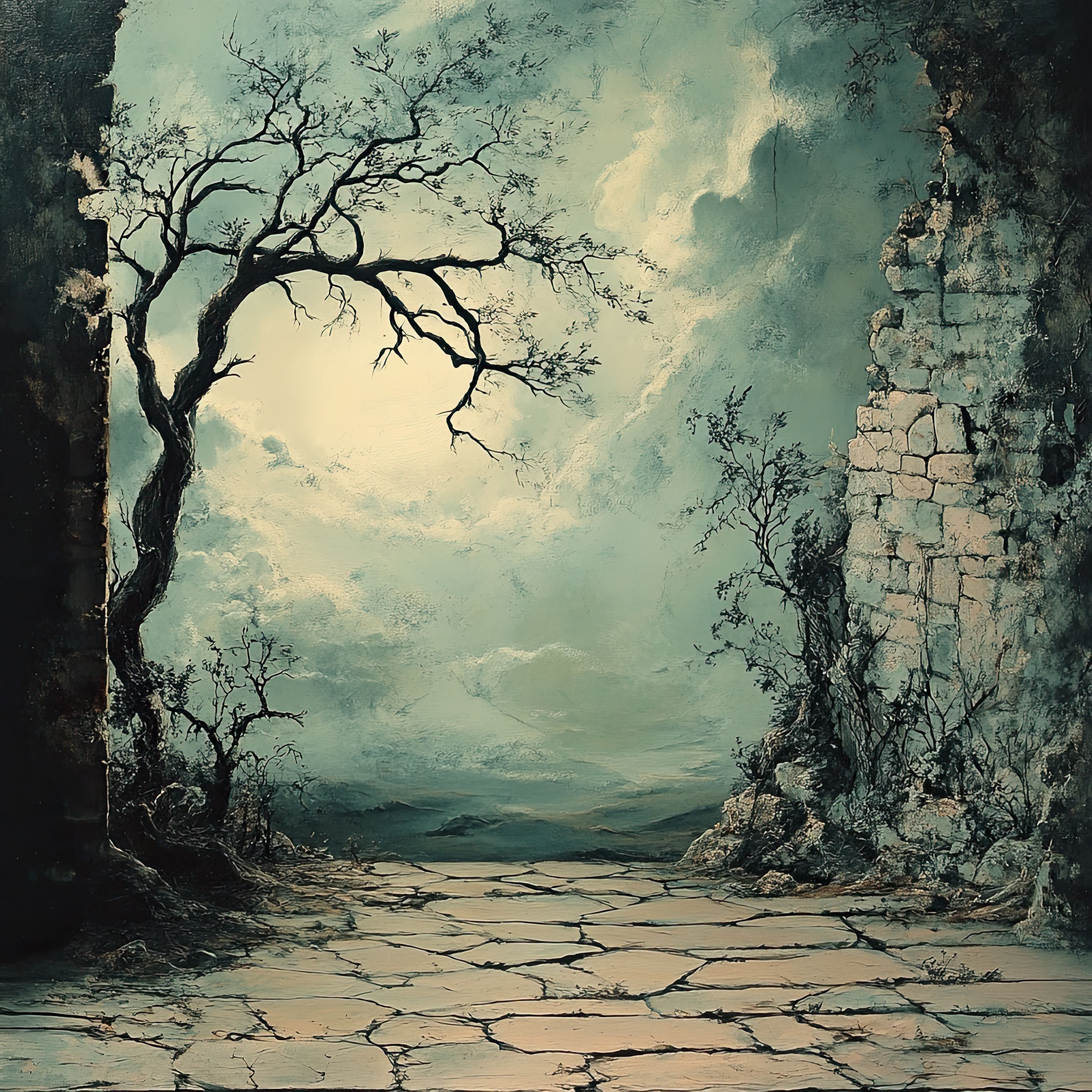 Preview for Mysterious-ancient-pathway-spooky-backdrop-background-2ed80