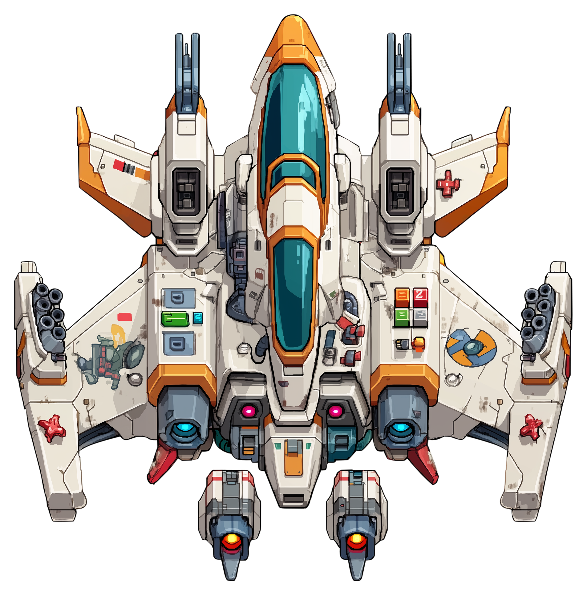 Preview for Futuristic-spaceship-illustration-sticker-fdfa3