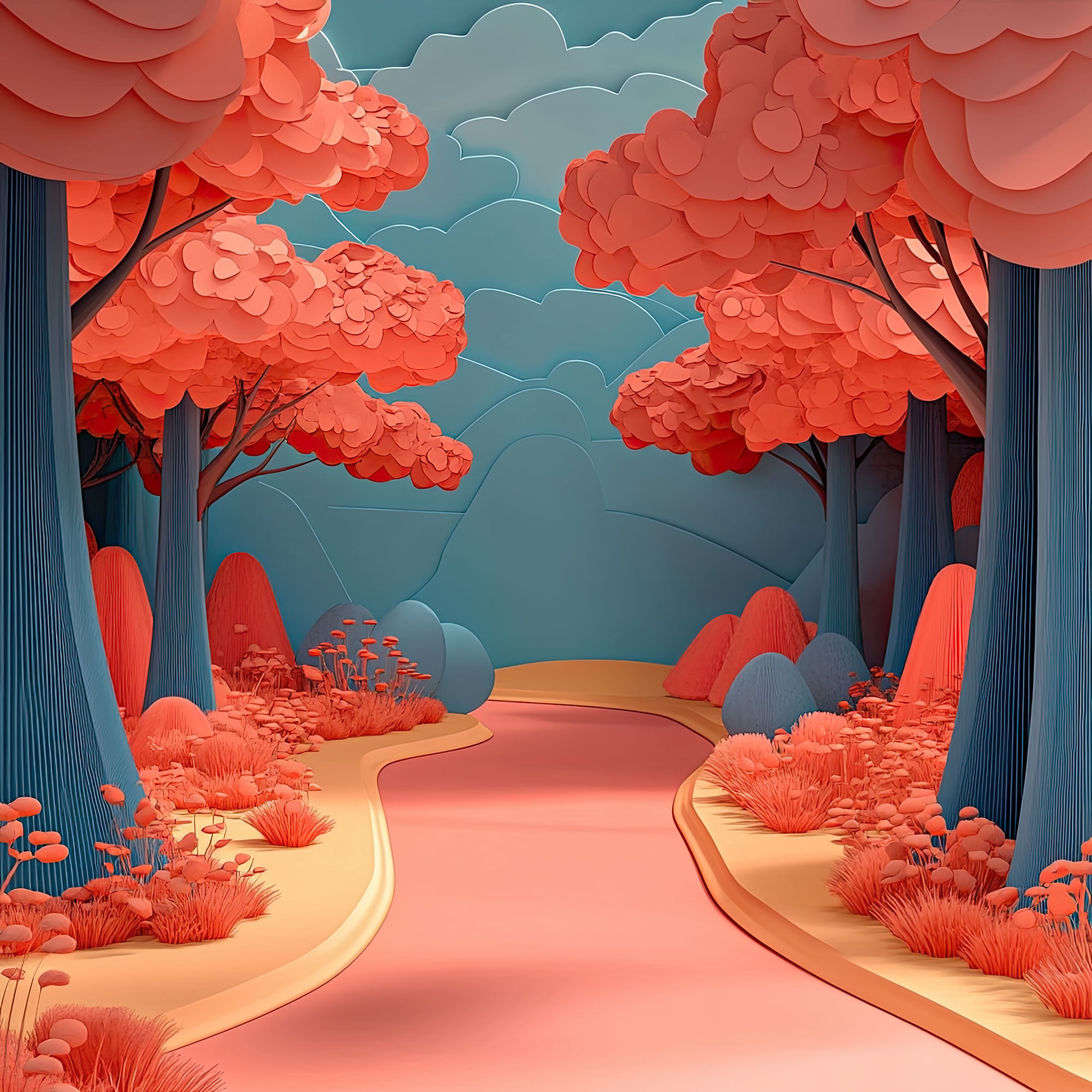 Preview for Stylized-forest-pathway-whimsical-backdrop-background-53581