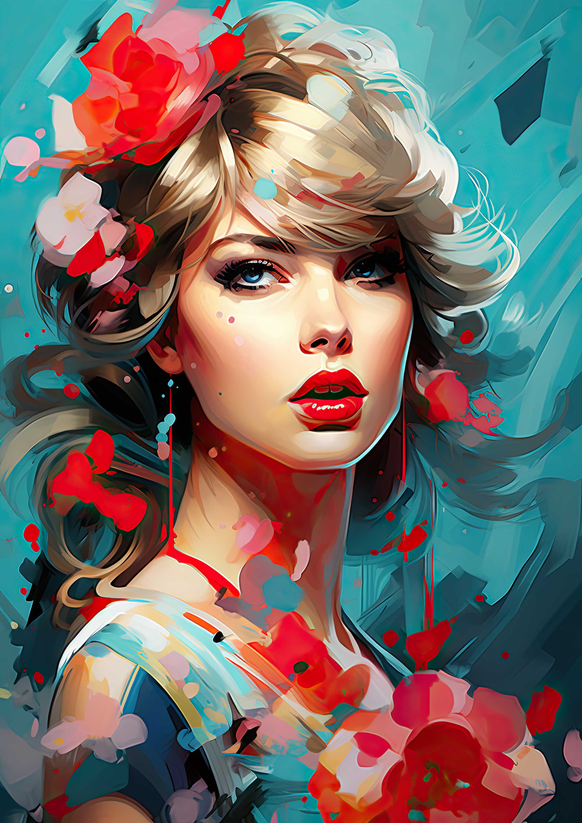 Preview for Vibrant-portrait-art-taylor-swift-background-bc939