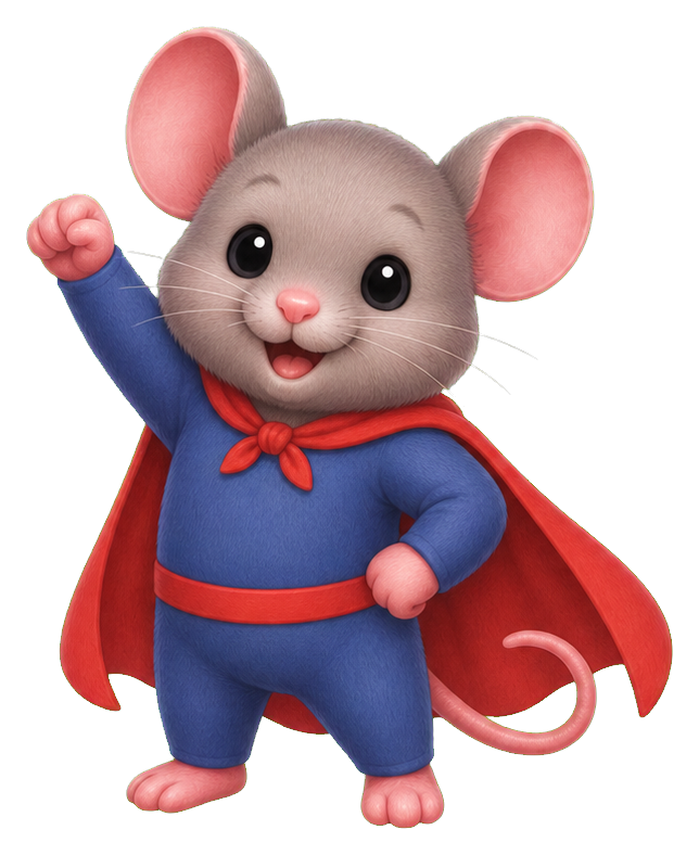 Preview for Mouse Superhero Sticker Graphic
