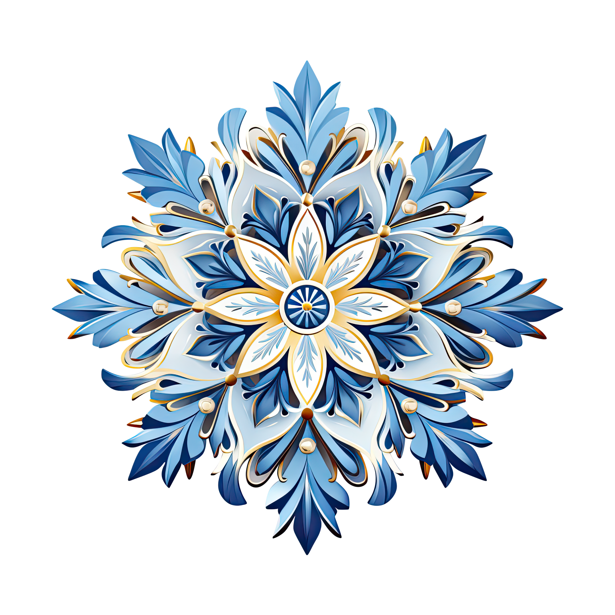 Preview for Blue-floral-design-element-new-year-sticker-27e8c