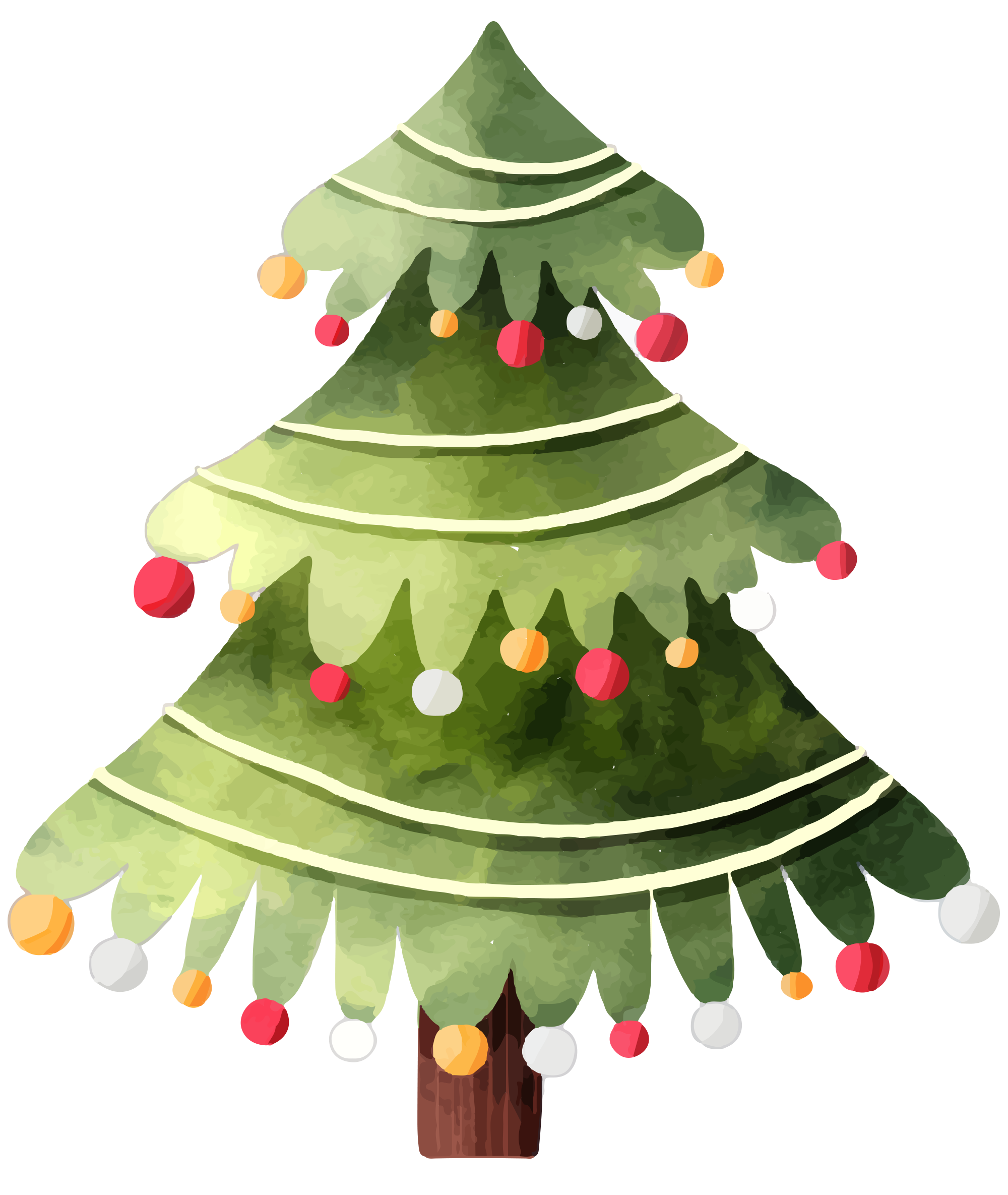 Preview for Watercolor-christmas-tree-illustration-sticker-f511a