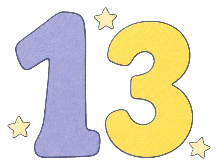 Preview for 13 Pastel Stars Birthday Number Sticker