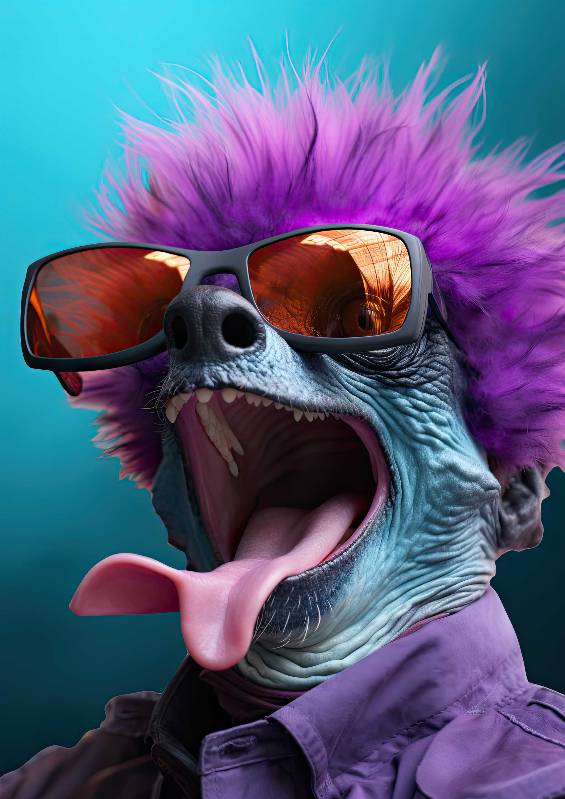 Preview for Trendy-animal-portrait-art-ai-animal-background-a97d4