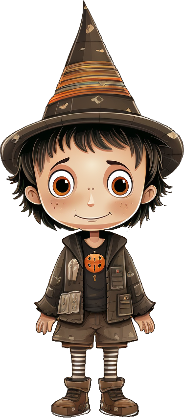 Preview for Cartoon-boy-witch-hat-halloween-halloween-costume-sticker-e1eff