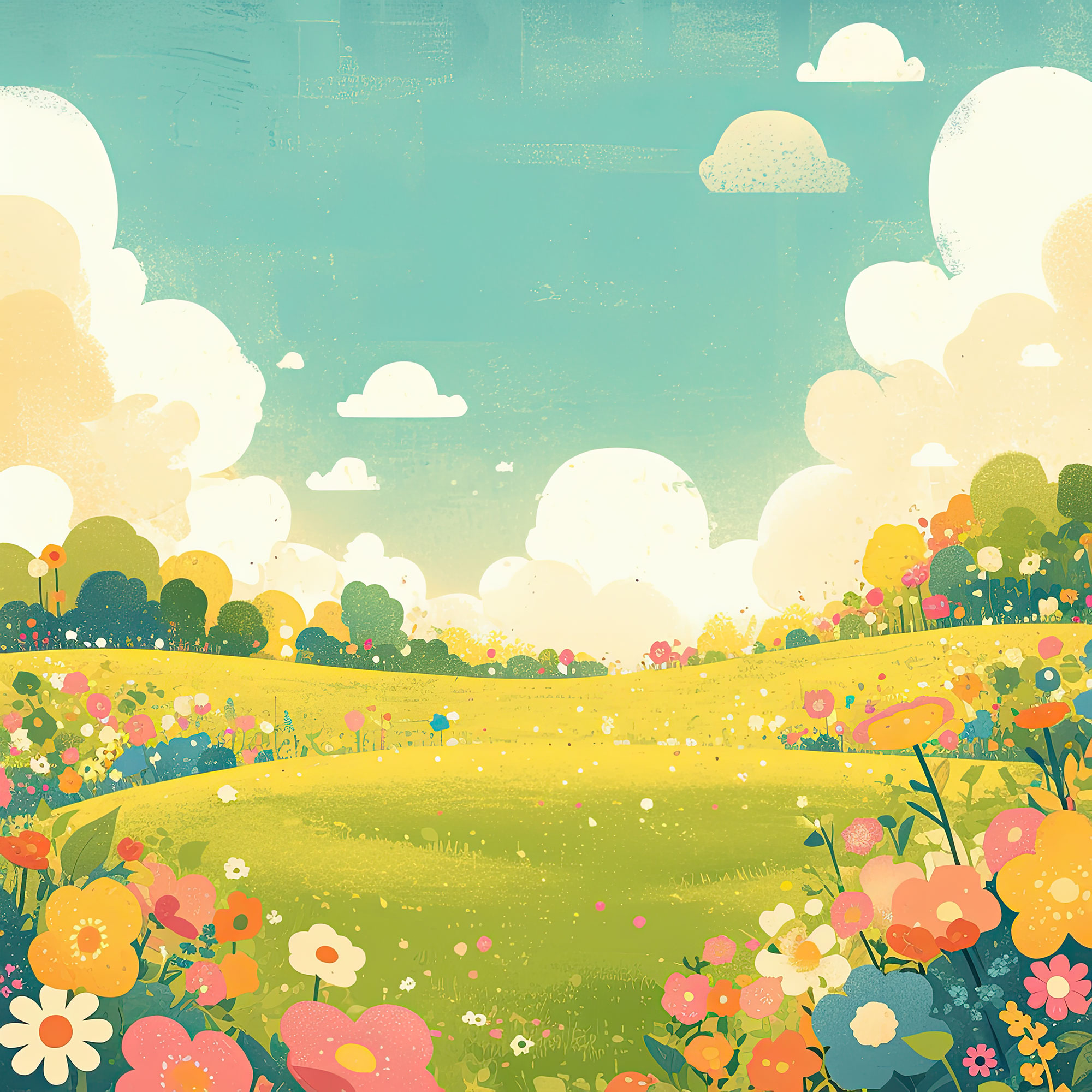 Preview for Serene-meadow-landscape-simple-backdrop-background-13973