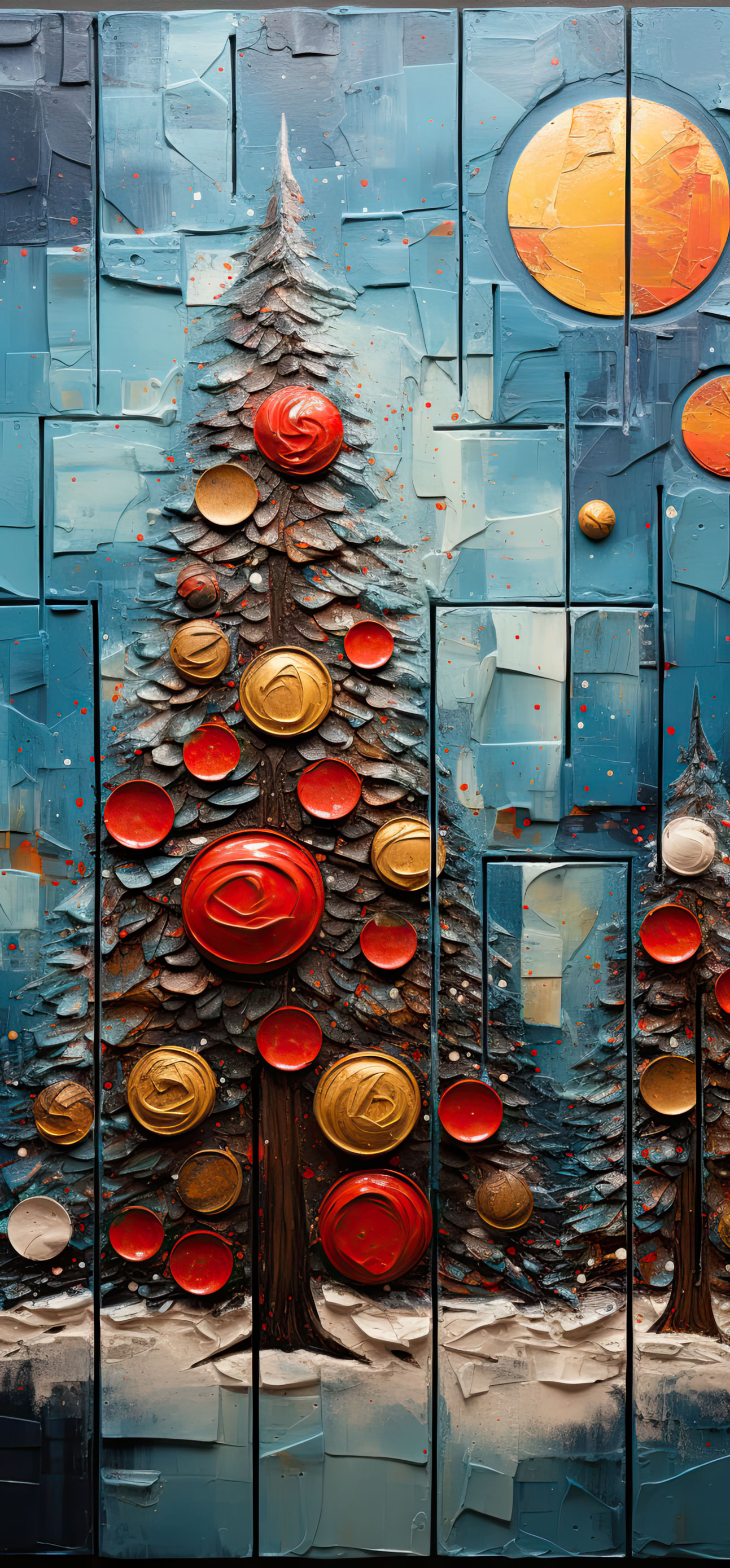 Preview for Modern-christmas-tree-art-christmas-phone-background-809ad