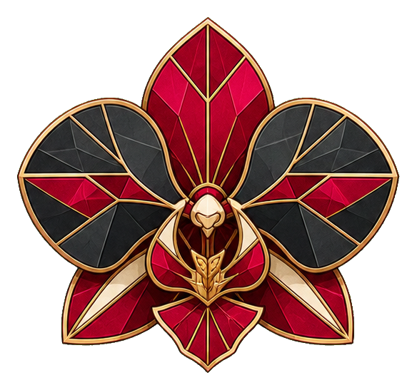 Preview for Art Deco Geometric Orchid Blossom Sticker