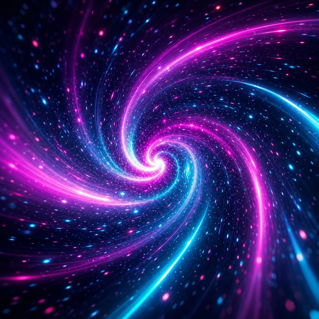 Preview for Magenta Neon Swirl Background