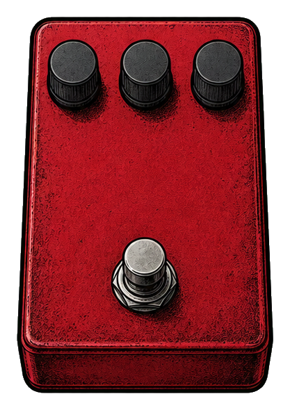 Preview for Crimson Distortion Pedal Sticker