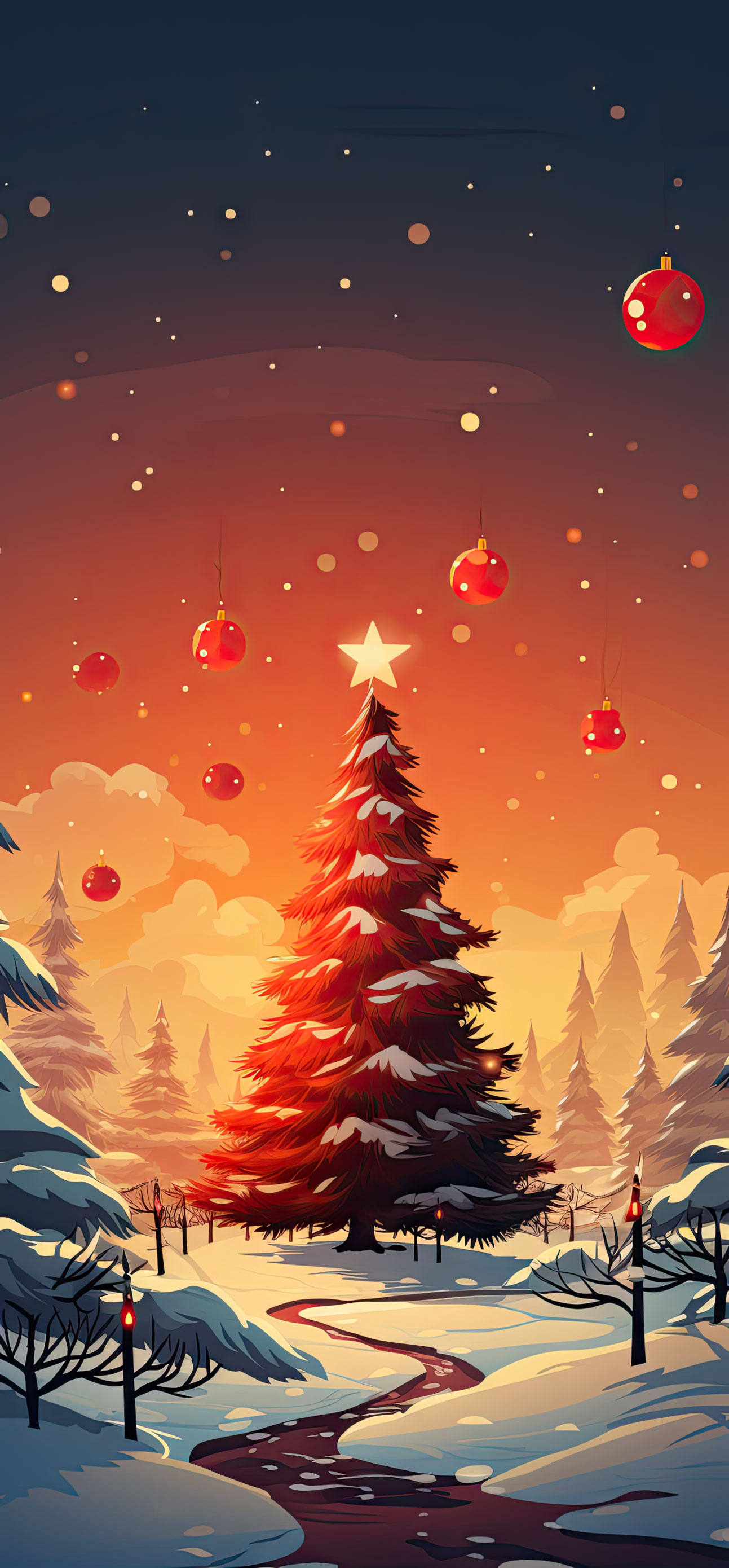 Preview for Winter-wonderland-christmas-tree-christmas-phone-background-3e67e