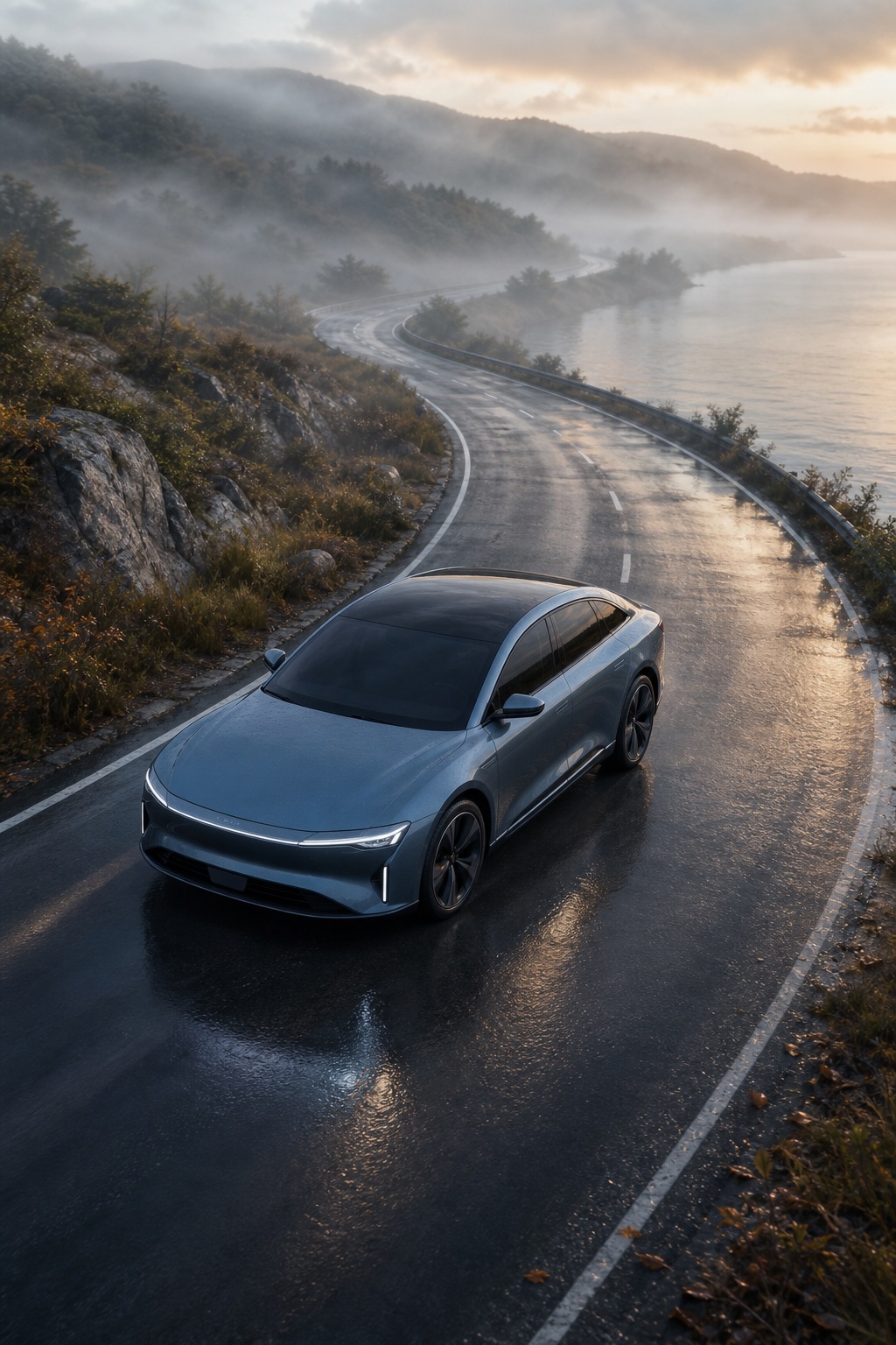 Preview for Electric Sedan Mist Background