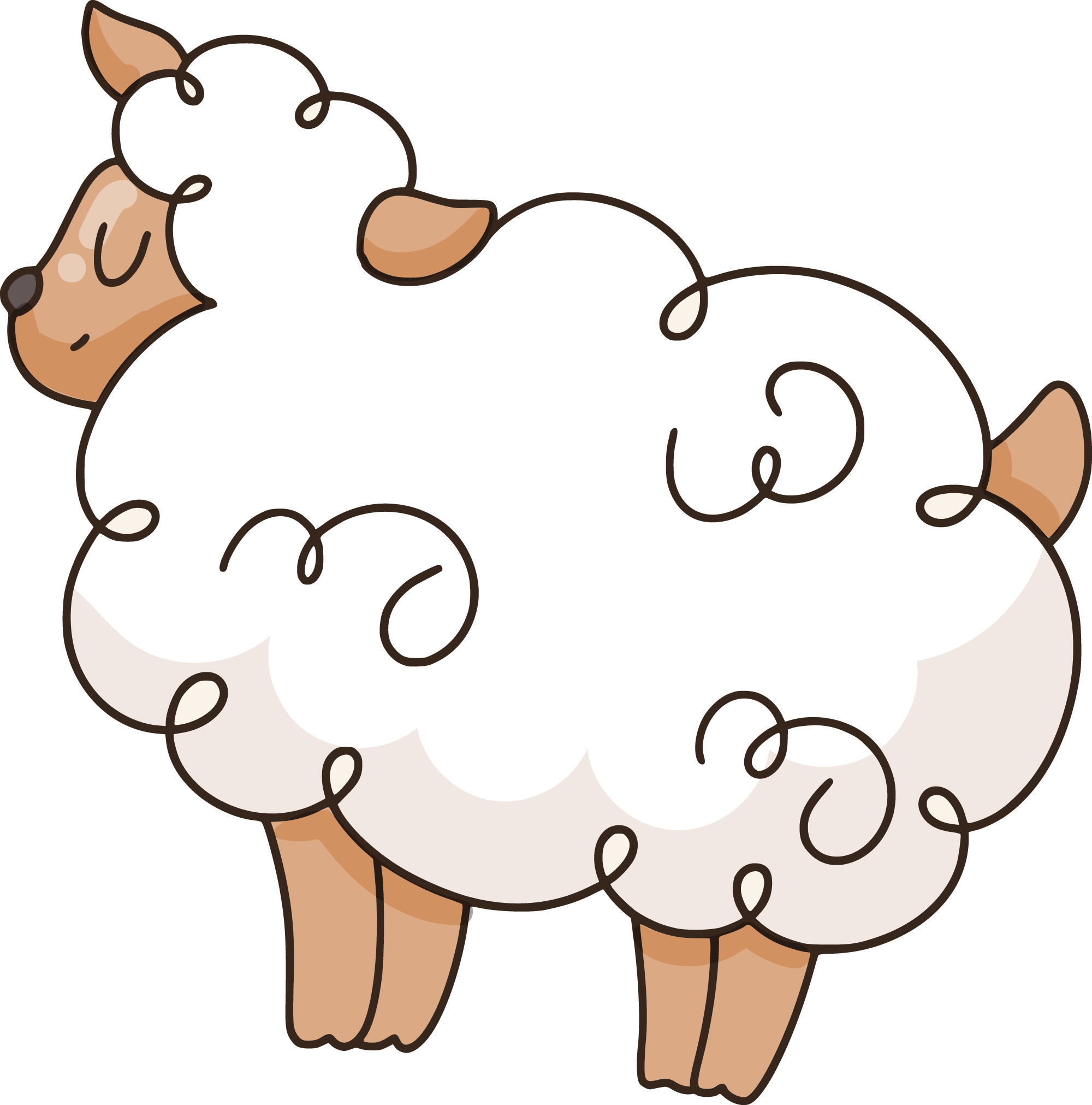 Preview for Cartoon-sheep-illustration-spring-sticker-d03ba
