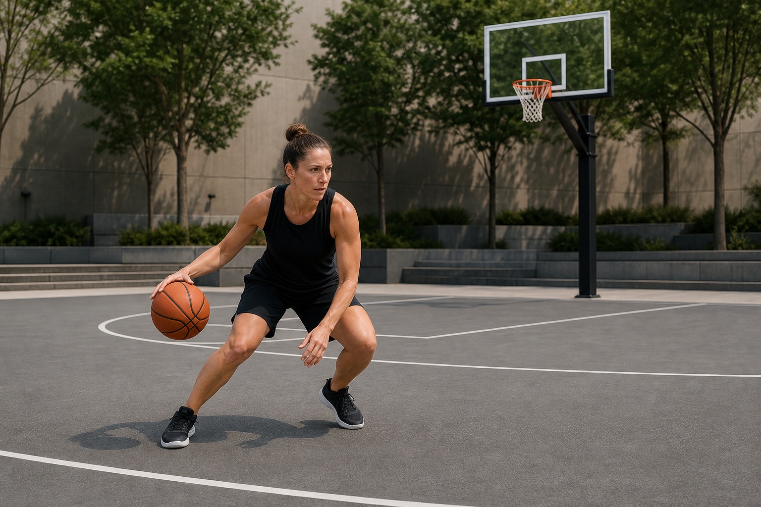 Preview for Street Court Basketball Background