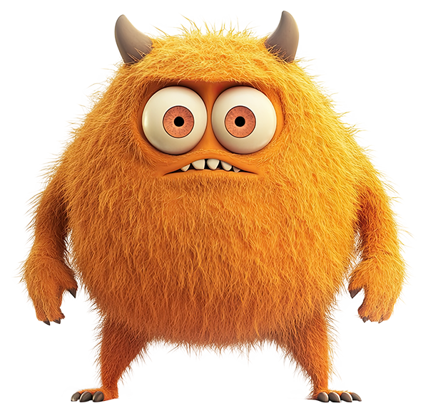 Preview for Orange-furry-monster-character-monsters-sticker-27dc3