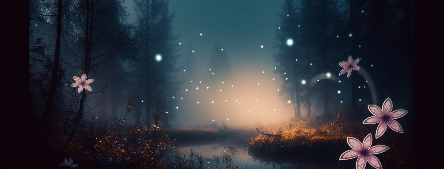 Preview for Enchanted-forest-landscape-ai-facebook-background-1b688