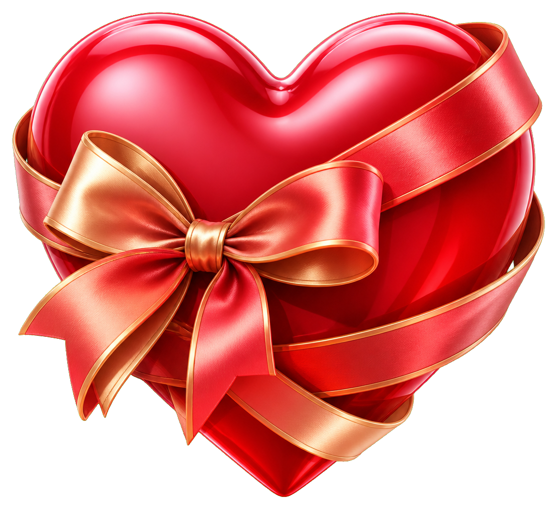 Preview for Ribbon Heart Sticker For Love Designs