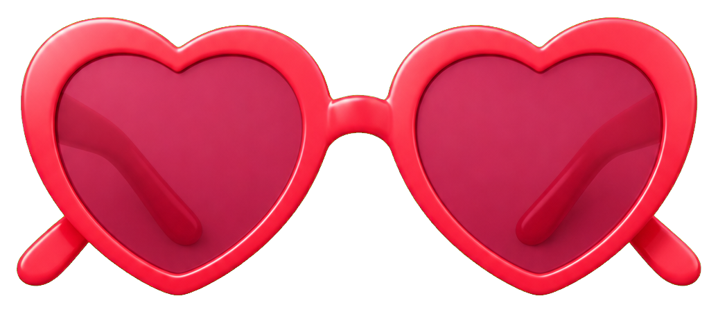 Preview for Heart Sunglasses Sticker